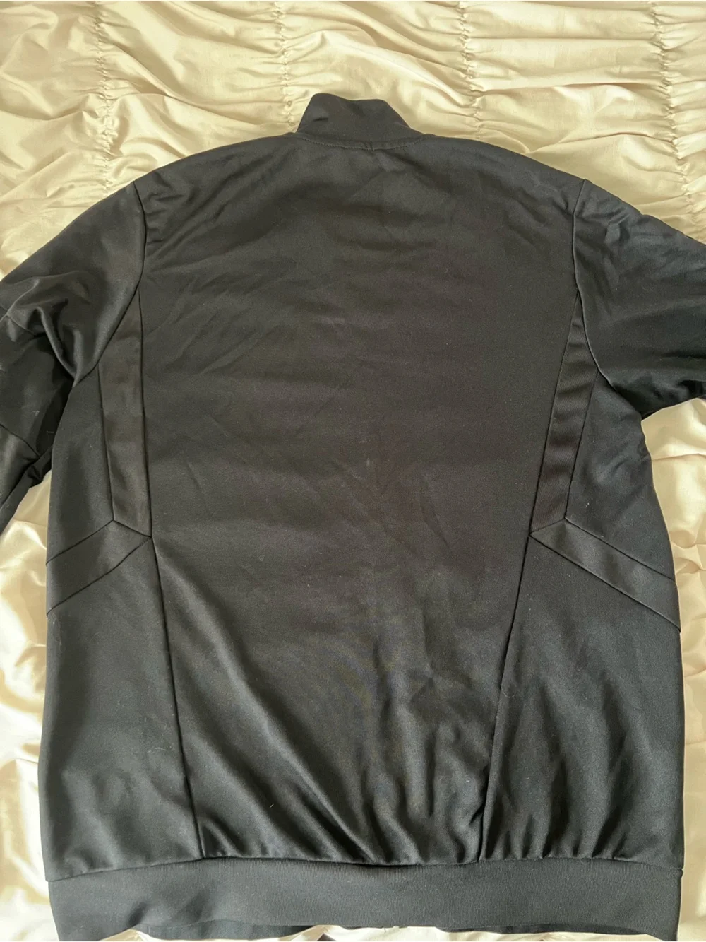 adidas Black Track Jacket with Red, Green & White Sleeve Stripes